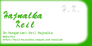 hajnalka keil business card